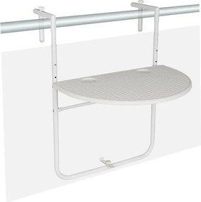 Wiszący rattanowy składany stół - biały