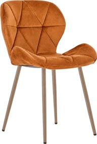 Krzesło jadalniane MANGO VELVET, terakota