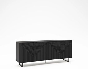 Czarna komoda 201x80x40 cm Peta – Marckeric