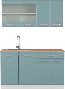Pojedyncza kuchnia niebiesko-szary/biały 140x60x81.6 r-line