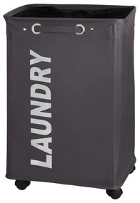 WENKO 3450112100 - Kosz na pranie QUADRO 40x60 cm szary/czarny