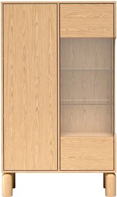 Masseno Witryna SABBIA 145,7 x 89 cm do Salonu stojąca Dąb