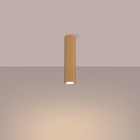Plafon KARBON 30 złoty ryflowany SOLLUX  LIGHTING