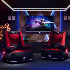 Dmuchany fotel do grania na konsoli Diablo Bager, kolor czarno-czerwony