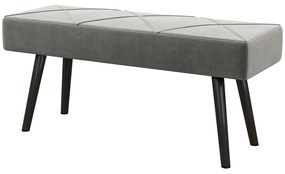 HOMCOM Ławka Tapicerowana Ławka do Sypialni, Wygląd Aksamitu, 100 x 36 x 45 cm, Szary