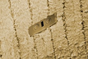 Fotel wypoczynkowy obrotowy elektrycznie rozkładany, bujany PEGAS musztarda