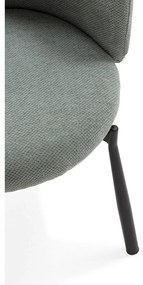 Miętowe tapicerowane fotele jadalniane zestaw 2 szt. Ginny – MOME