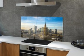 Panel szklany do Kuchni Nowoczesna Panorama Warszawy