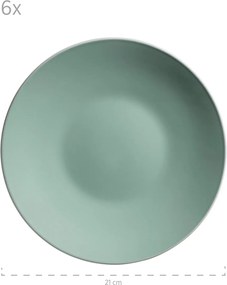 Mäser Zestaw naczyń stołowych 24 szt. ELISSA – zielony połysk