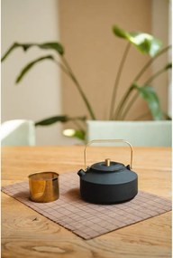 Czarny żeliwny dzbanek do herbaty z sitkiem 1 l Shangdong – Bredemeijer