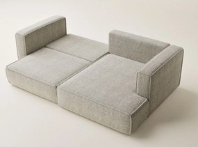 Beżowy rozkładany/ze schowkiem narożnik z tkaniny szenilowej (prawostronny/z szezlongiem) Velto – Maison de Rêve