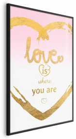 Plakat Love Is 21x30 cm z ramą czarną bez marginesu ARTGEIST B