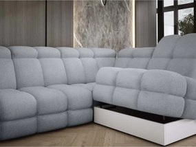 Narożnik TOLLO XL z elektryczną regulacją siedziska Prawostronny w tkaninie promocyjnej BUBBLE 06 WERSAL