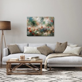 Obraz na szkle – Abstrakcja pola z makami (70x50 cm)