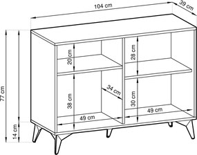 Komoda DIAMANTE 104 cm do Salonu Sypialni Czarny