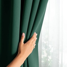 Ciemnozielona zasłona zaciemniająca 140x270 cm Eyelets – Restilo