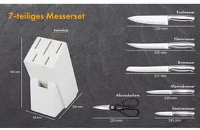 Classbach 7-częściowy zestaw noży MBS 4018, biały