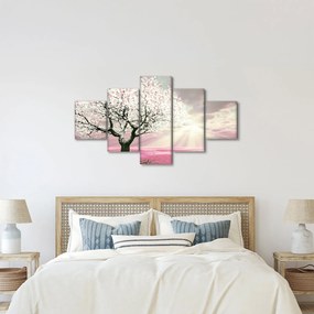 Obraz różowego drzewa (125x70 cm)