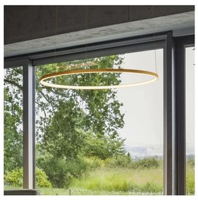 Ideal Lux - Żyrandol LED na lince ORACLE SLIM LED/53W/230V 3000K śr. 90 cm złoty