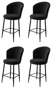 Zestaw krzeseł barowych Fora Black, 4 szt., 4 szt.