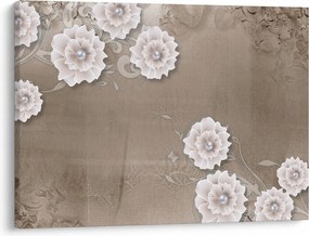 Obraz - Draperie z kwiatami (70x50 cm)
