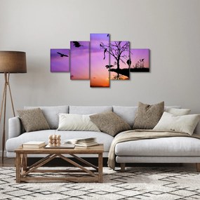 Obraz - Sylwetki zwierząt (125x70 cm)