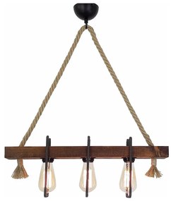 Żyrandol na lince KUTUK 3xE27/40W/230V sosna