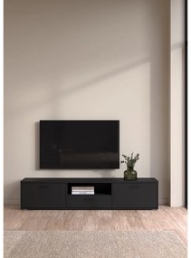 Czarna szafka pod TV 177x38 cm Media – Tvilum