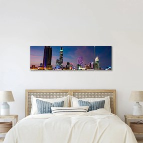 Obraz miasta nocą (170x50 cm)