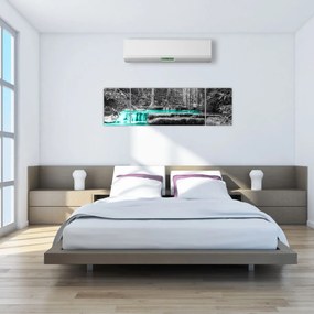 Obraz - Zimowa rzeka (170x50 cm)
