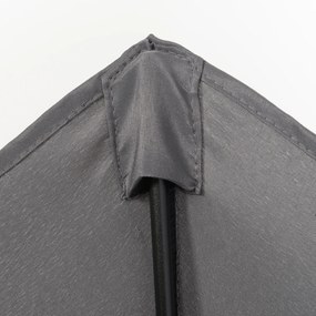 Outsunny Parasol Ø196 cm, Parasol z Funkcją Połamania, Sześciokątny Parasol Balkonowy dla Plaży i Ogrodu, Ciemnoszary