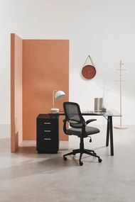 Czarne tapicerowane krzesło biurowe Gilmore – Yes Everyday