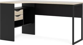 Biurko narożne Function 118 czarny mat / dąb sonoma