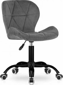 Fotel welurowy biurowy szary M5-P75
