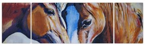 Obraz - Zakochane konie (170x50 cm)