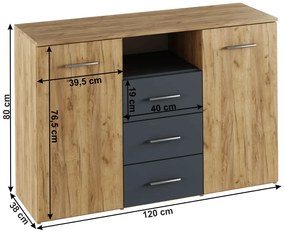 Szafka GABRIELA, dąb Artisan