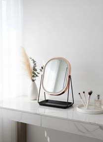 Lusterko Do Makijażu PREMIUM METALOWE Kosmetyczne PODŚWIETLANE LED | VOLAN