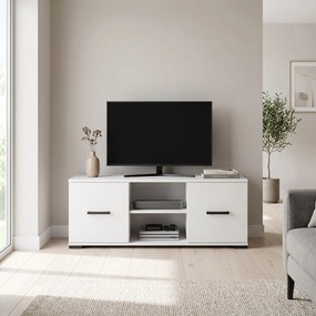 Szafka RTV stojąca ALBANO 122 cm do Salonu pod Telewizor - Biały