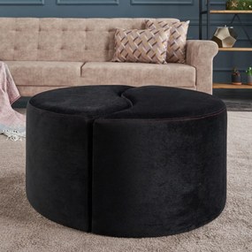 Stołek Alis Pouf Czarny