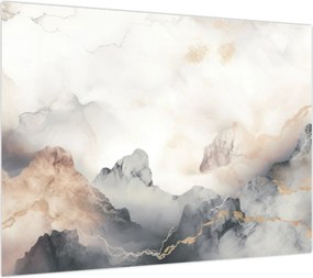 Obraz - Górska abstrakcja z teksturą marmuru (70x50 cm)