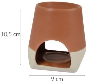 Ceramiczny kominek na tealight i wosk zapachowy, 10,5 cm