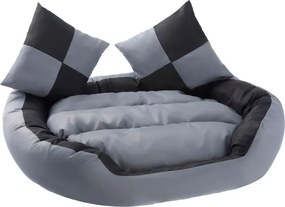 Petstuff Legowisko dla psa, szare / czarne, 110 x 80 x 23 cm