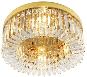 LAMPA KRYSZTAŁOWA PLAFON APP1729-8C 60 cm ZŁOTA
