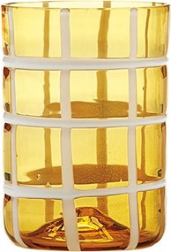 Zafferano Twiddle zestaw 6 szklanek dmuchane bursztynowe szkło, 35 cl, ręcznie wykonane