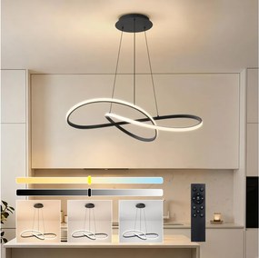 BRILAGI - ściemnialny żyrandol LED na linkach INFINITY LED/80W/230V 80x80 cm czarny + pilot