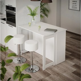Zestaw stołu barowego biały 116x37x90.5 dominic