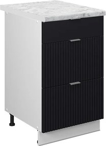 Szafka dolna do kuchni czarne paski 50x60x82 fame-line
