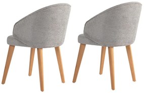 Zestaw krzeseł do jadalni Bentley Grey and Light Oak, 2 szt.
