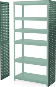 Tablica perforowana do regału zielona: JOHNNY, 2 sztuki, 1800 x 20 x 420 mm