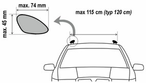 Compass Poprzeczna zamykana belka ALU-TOP TÜV 120 cm, 2 szt.